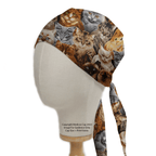 Cats Starring scrub cap shown on mannequin head