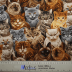 Cats Starring scrub cap pattern shown flat