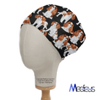 Cavalier King Charles Spaniels Dogs scrub cap shown on mannequin head