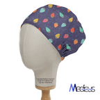 Christmas lights #2 scrub cap shown on mannequin head