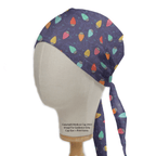 Christmas lights #2 scrub cap pattern detail on mannequin
