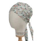 Christmas Party Dogs Animals scrub cap pattern detail on mannequin