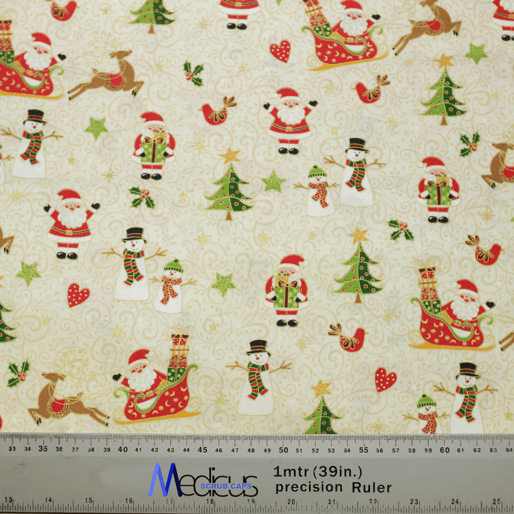 Christmas Santa Wrapping paper Scrub Cap from Medicus Scrub Caps