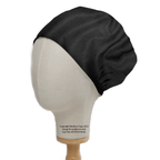 Classic Plain Black scrub cap shown on mannequin head