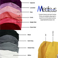Image features Medicus Scrub Caps selection of colorful scrub caps, including Imperial and Lavender, plus the popular Classic Plain Black Scrub Cap for its durability. Contact us for custom color options.