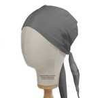 Classic Plain Dark Grey Scrub Cap | Theatre Hat scrub cap pattern detail on mannequin