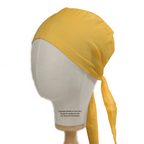 Classic Plain Gold Yellow Scrub Cap | Theatre Hat scrub cap pattern detail on mannequin