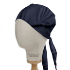 Classic Plain Navy Scrub Cap | Theatre Hat scrub cap pattern detail on mannequin