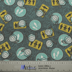 Covid Masks Social Distancing scrub cap pattern shown flat