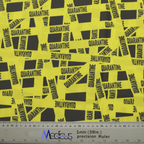 Covid Quarantine Tape scrub cap pattern shown flat