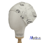 Dc Comic Wonder Woman Light Grey Monochrome scrub cap shown on mannequin head