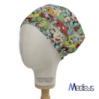 DC Comics Superheroes Colour Comic scrub cap full pattern repeat