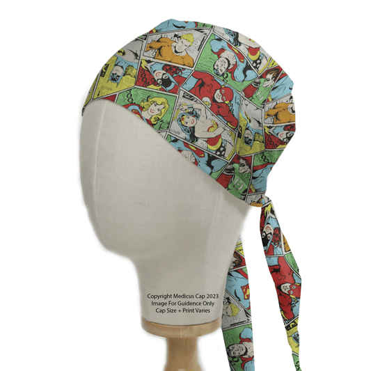 DC Comics Superheroes Colour Comic Scrub Cap from Medicus Scrub Caps