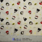 DC Kawaii | Batman | Wonder Woman On White scrub cap pattern shown flat