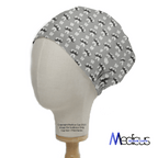 Dental Mr Tooth scrub cap shown on mannequin head