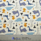 Dinosaurs Purple Blue Orange scrub cap shown back view