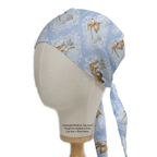 Disney Bambi Thumper Blue Diamond scrub cap shown on mannequin head