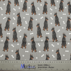 Dobermann Dogs Grey scrub cap fabric texture close-up
