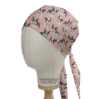 Dog Breeds French Bulldog Salmon Pink scrub cap