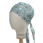 Dog Breeds Yorkshire Terrier (Yorkie) Blue scrub cap