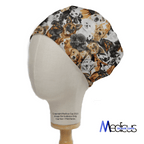Dogs Starring Group Photo scrub cap shown on mannequin head