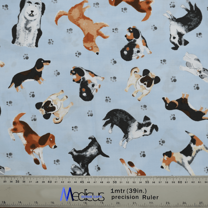 Dog Toss On Light Blue from Medicus Scrub Caps