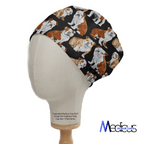 Dogs British Bulldog scrub cap shown on mannequin head