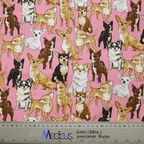 Dogs Chihuahua Pink scrub cap pattern shown flat