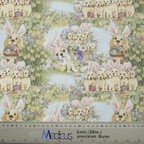 Dogs Easter Bunnies scrub cap pattern shown flat
