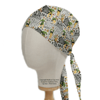 Elf The Movie scrub cap pattern shown flat