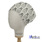 Eye Chart Test scrub cap shown on mannequin head