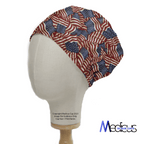 Flag USA scrub cap shown on mannequin head