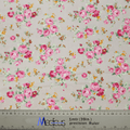 The Floral Bunches Roses Grey Scrub Cap by Medicus Scrub Caps features pink roses and orange flowers on grey fabric, combining elegance and practicality for healthcare professionals.