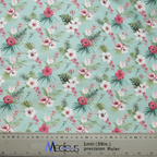 Floral On Teal scrub cap