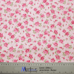 Floral Pink On Baby Pink scrub cap pattern shown flat