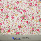 Floral Roses Colourful scrub cap pattern shown flat