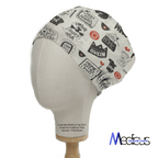 Get Us Through Covid scrub cap shown on mannequin head