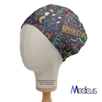 Good Vibes scrub cap shown on mannequin head