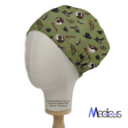 Halloween Freddy Kruger Movie scrub cap shown on mannequin head