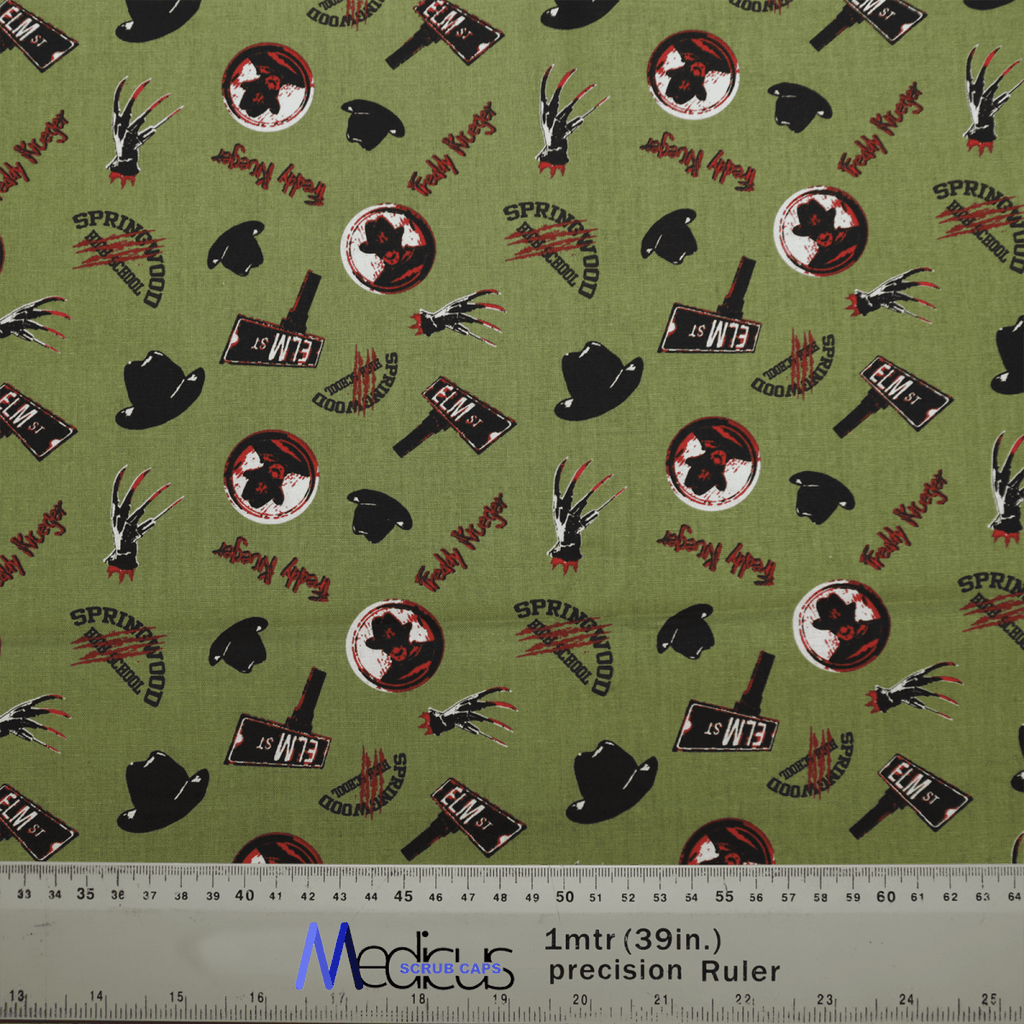 Halloween Freddy Kruger Movie Scrub Caps from Medicus Scrub Caps