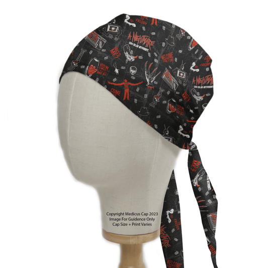 Halloween Nightmare On Elm St Scrub Caps from Medicus Scrub Caps