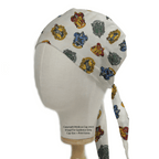 Harry Potter Houses scrub cap shown on mannequin head