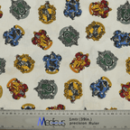 Harry Potter Houses scrub cap full pattern repeat