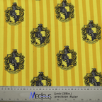 Harry Potter Hufflepuff scrub cap pattern shown flat