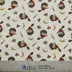 Harry Potter Quidditch scrub cap pattern shown flat