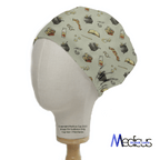 Harry Potter Wands Cauldron scrub cap shown on mannequin head
