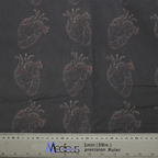 Heart Faded On Black scrub cap fabric texture close-up