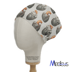 Heart Mechanical Punk scrub cap fabric pattern close-up