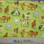 Horses In Field scrub cap pattern shown flat