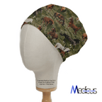 Horses Roaming Free scrub cap shown on mannequin head